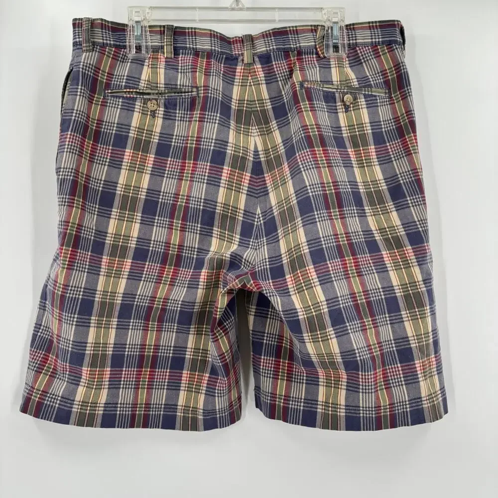 Polo Ralph Lauren Sz36 Multicolor Plaid 100% Cotton Tyler Shorts